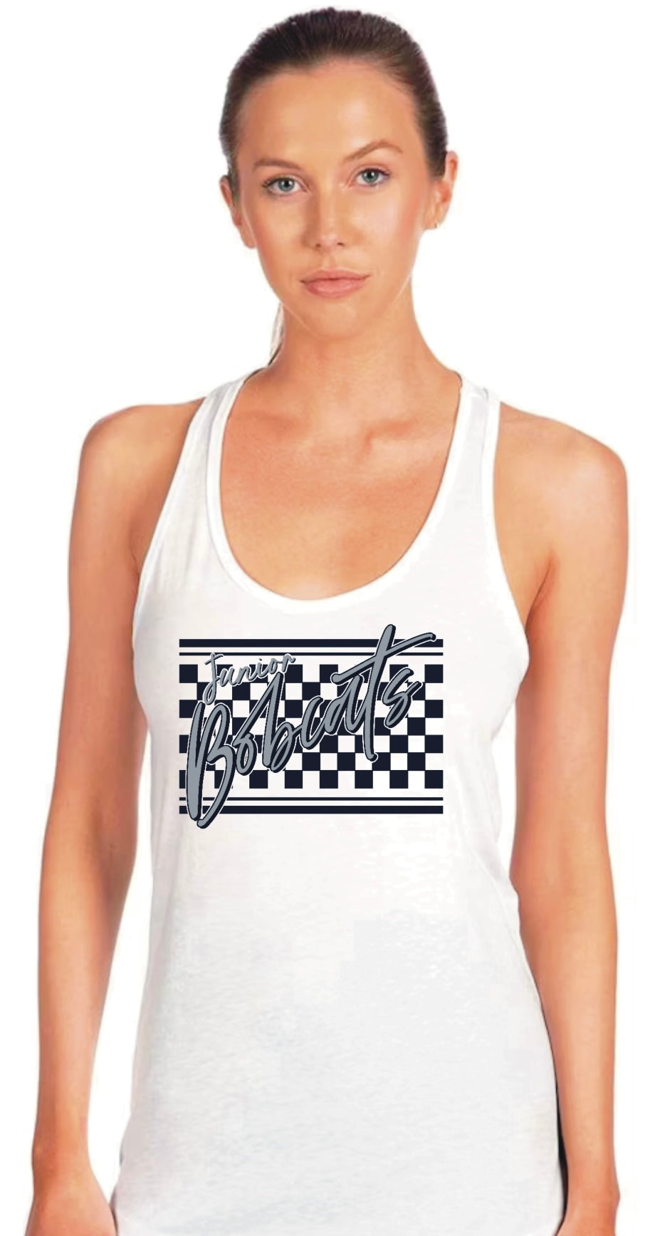 Jr. Bobcats Checkered Women's Tank Top