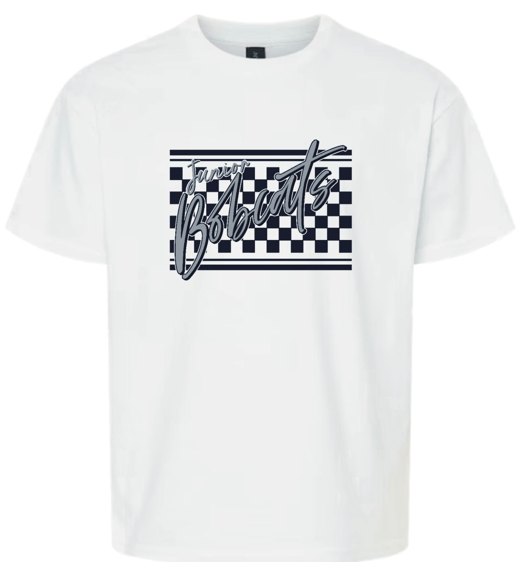 Jr. Bobcats Checkered Youth T-Shirt