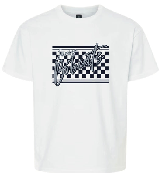 Jr. Bobcats Checkered Youth T-Shirt