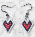 Tiny Heart Beaded Earrings