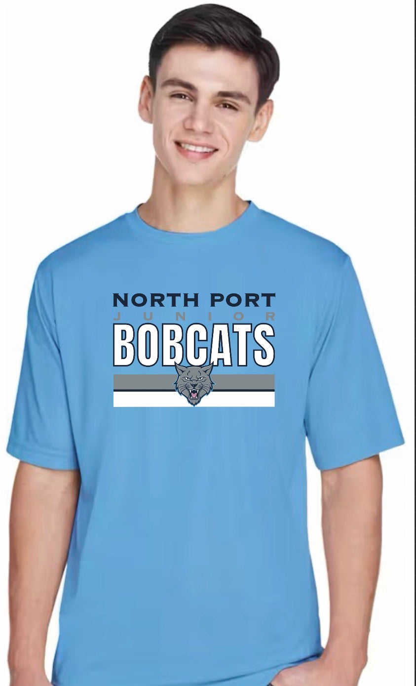 Dry-fit Jr. Bobcats Varsity Stripes Shirt