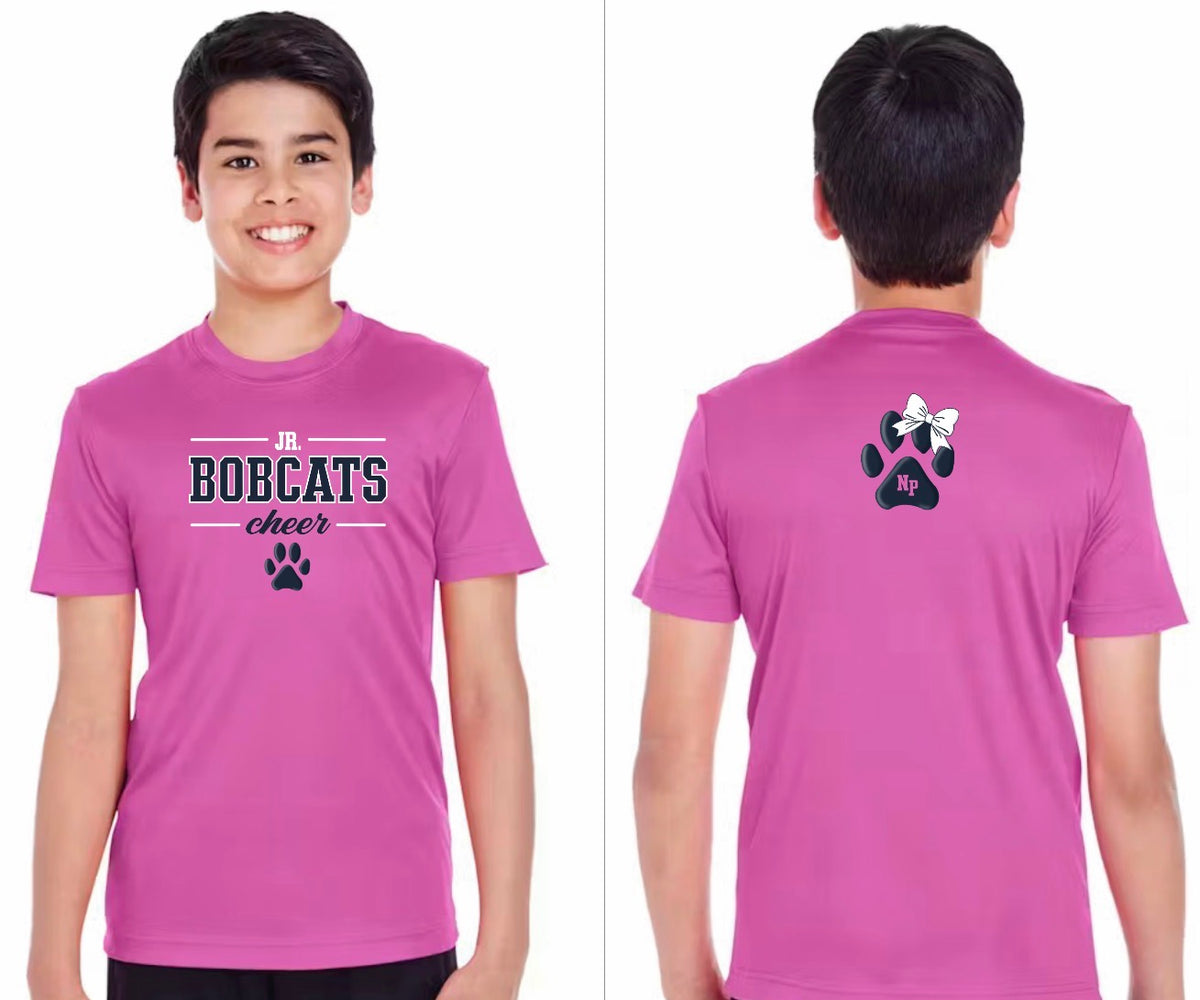 Youth Dry-fit Jr. Bobcats Cheer Shirt