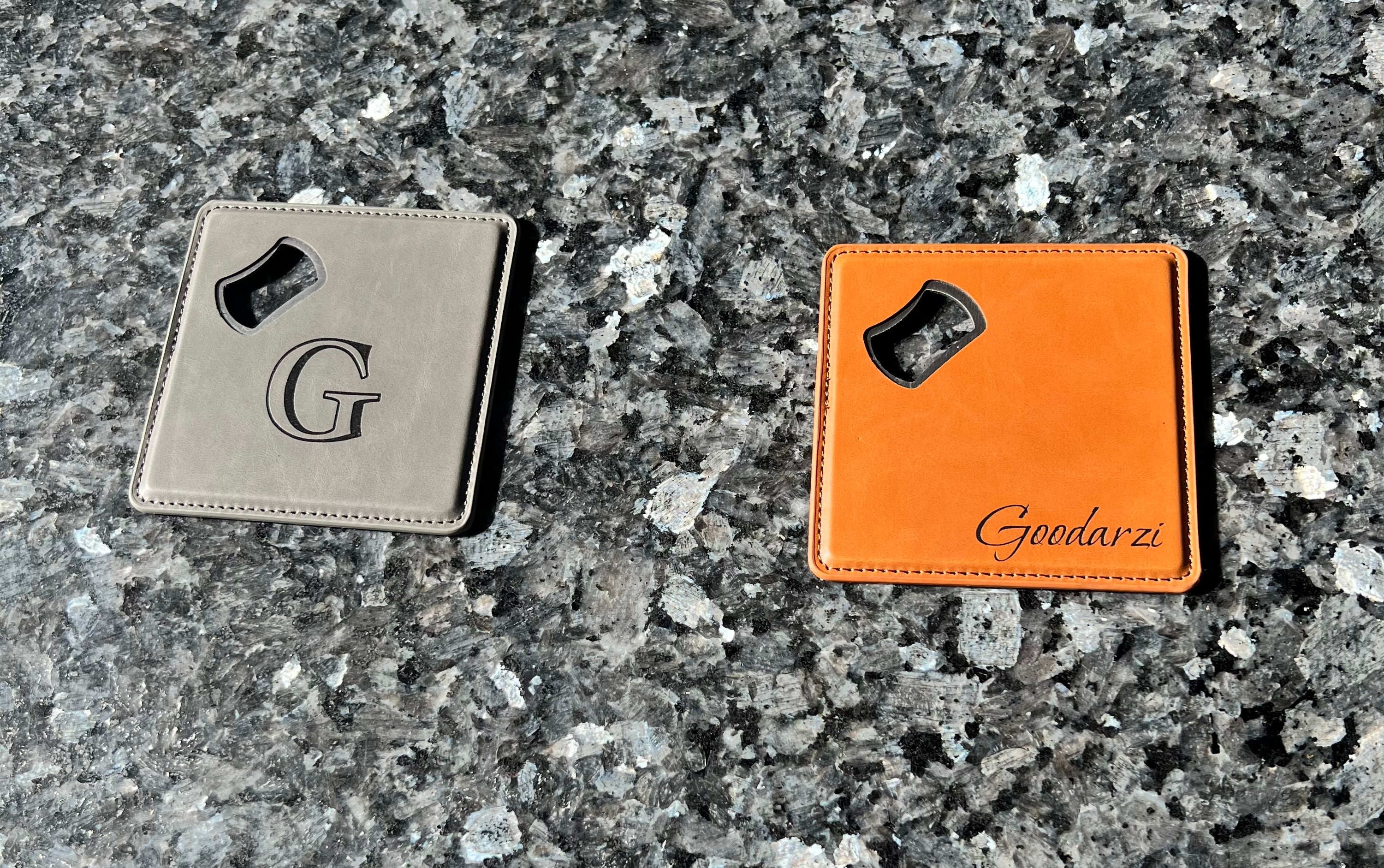 Personalized Coaster with Bottle Opener