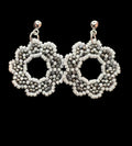 Gray Daisy Earrings
